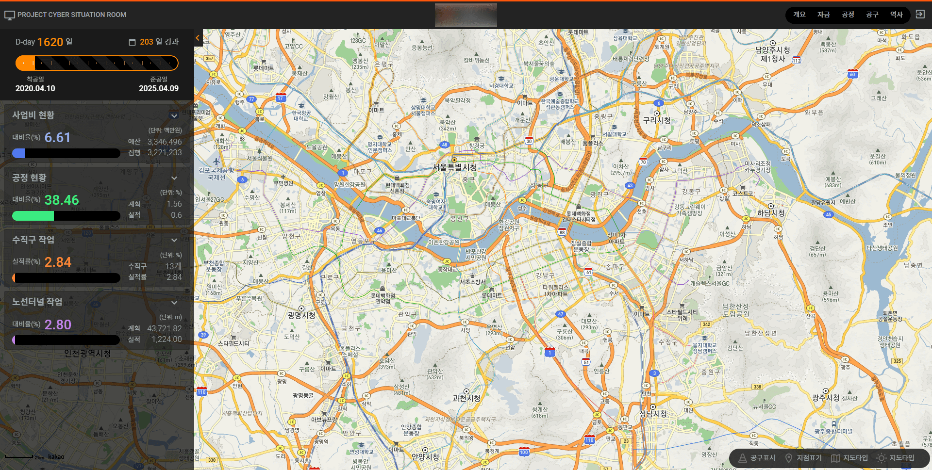 OO 철도 공사 종합상황실 화면 웹 퍼블리싱