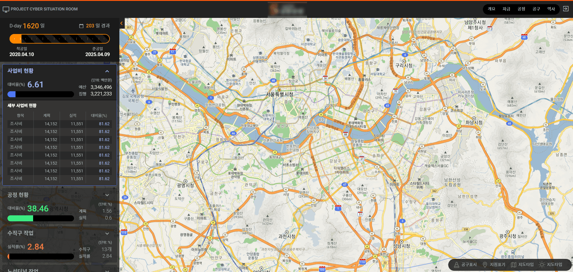 OO 철도 공사 종합상황실 화면 웹 퍼블리싱